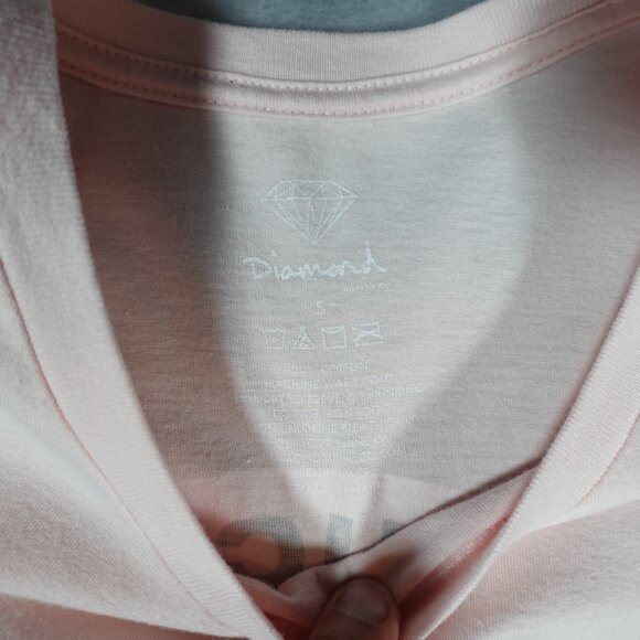 Diamond Supply Hey F*ck You Im On Vacation T Shirt Mens S Slim Fit Funny Pink - Picture 7 of 9